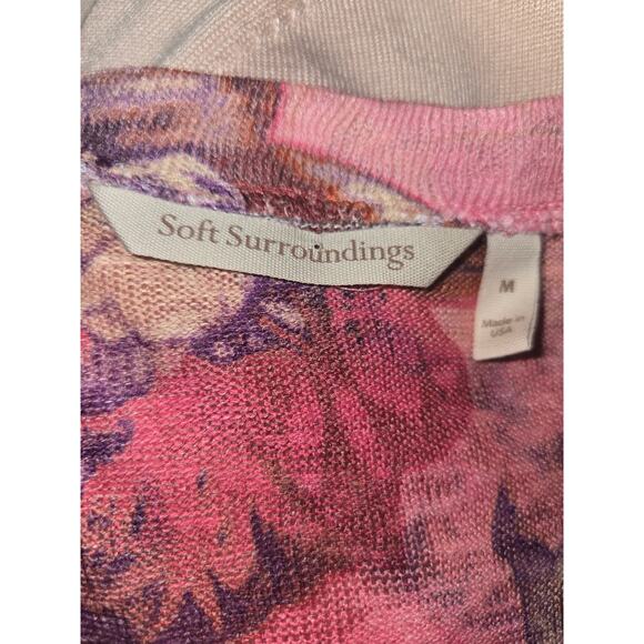 Soft surroundings Long Sleeve Floral top size medium - Picture 4 of 5